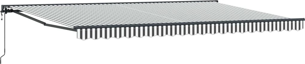 vidaXL Cadru de copertină Antracit și Alb 500 × 300 cm