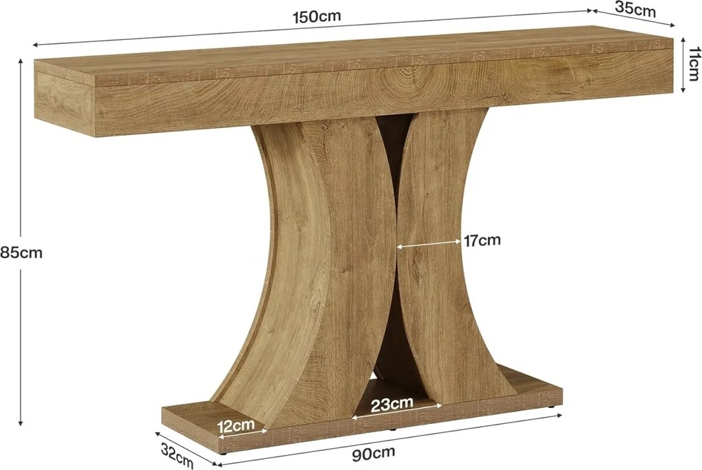 Masa Consola maro, 150 cm, masuta hol, living, dormitor - MAM2