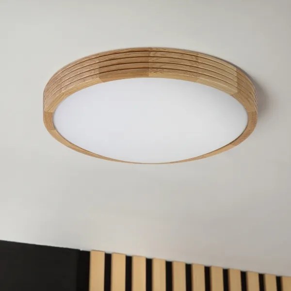 Brilagi - Lampă LED de tavan CARVALHO MODERN SLIM 2xE27/60W/230V Ø 37,5 cm stejar