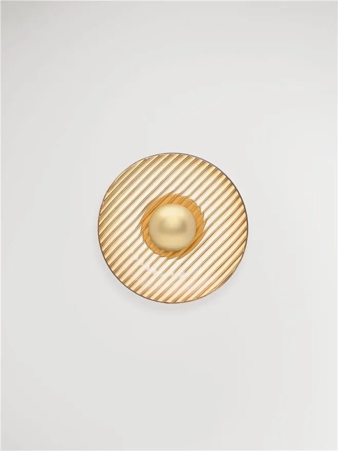 Aplica de perete moderna LED LAVINA auriu/ chihlimbar