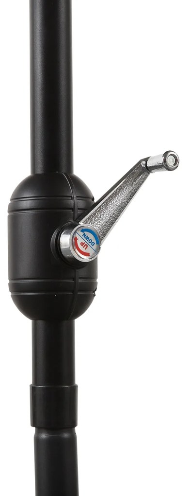 Outsunny Umbrelă de Soare pentru Plajă Impermeabilă, Oțel, Gri Φ3x2.45m | Aosom Romania