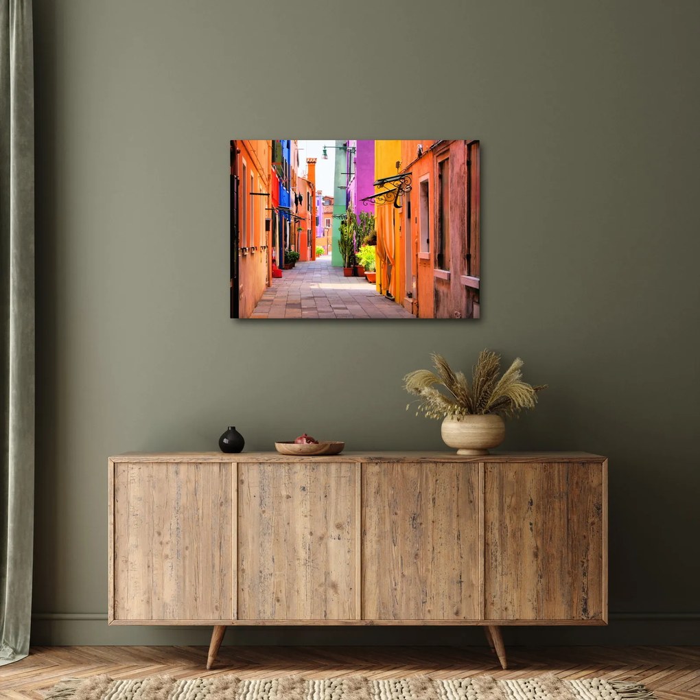 Tablou - Casa colorată în Burano, Veneția (70x50 cm)