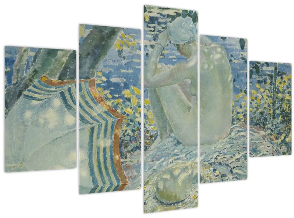 Tablou - Frederick Carl Frieseke, On the Bank, reproducere (150x105 cm)