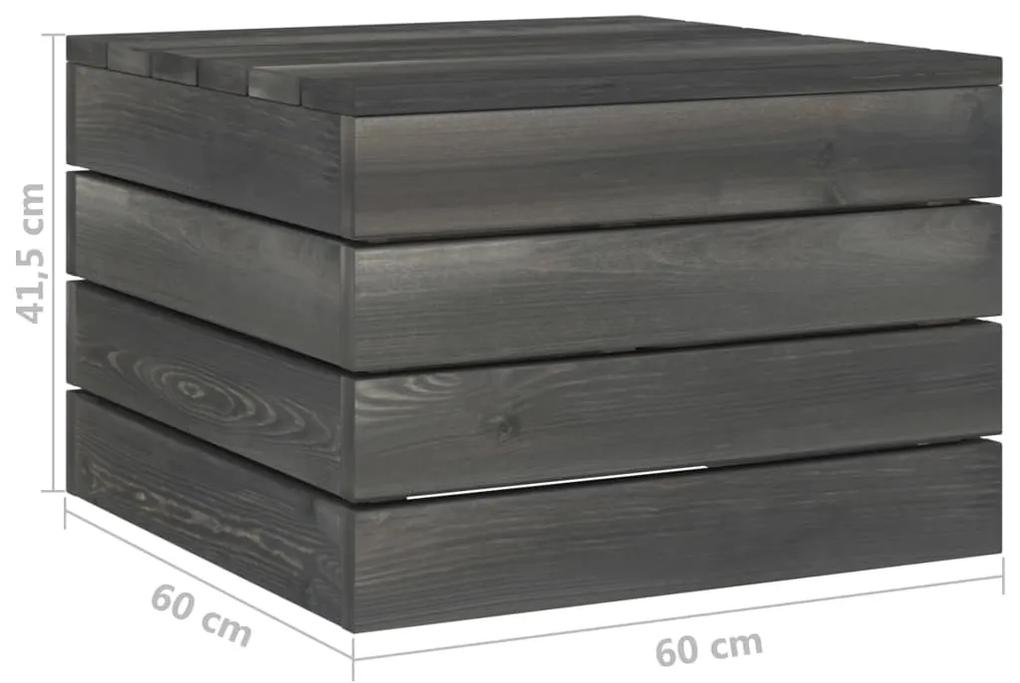 Set mobilier gradina paleti cu perne 8 piese lemn masiv pin Gri taupe, 8