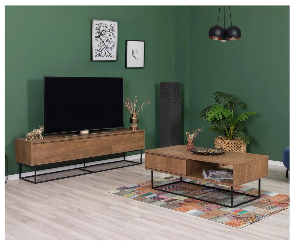 Mobilier living Lexuna 21 (Nuc + Negru). 1089268