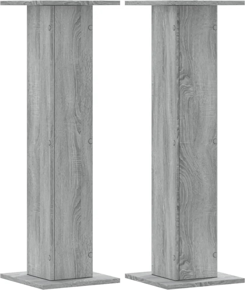 vidaXL Suporturi de plante 2 buc. gri sonoma 30x30x95cm lemn prelucrat
