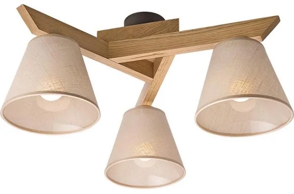 Lustr ANTONIO 3xE14/40W/230V, montaj plafon, stejar