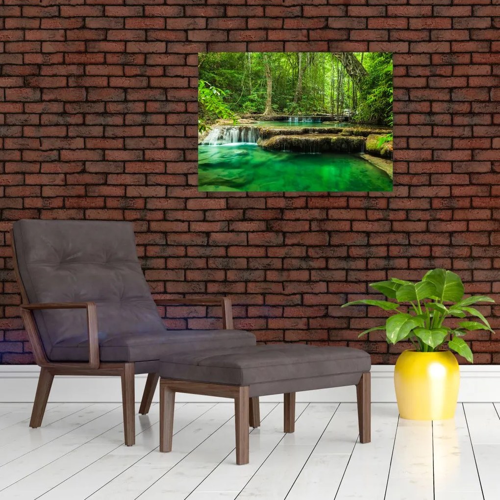 Tablou - Cascada Erawan din Kanchanaburi, Thailanda (70x50 cm)