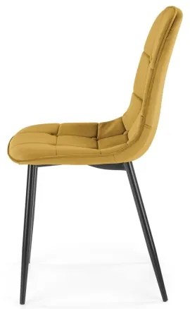 Scaun de dining KINDREL, 1 buc., galben
