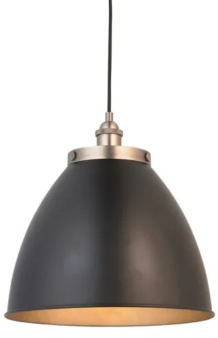 Endon 98749 - Pendul cu cablu FRANKLIN, 1xE27/10W/230V, negru/alamă