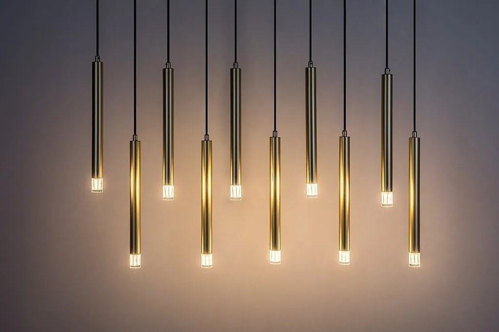 Lustra suspendata stil minimalist Ramira 10L aurie