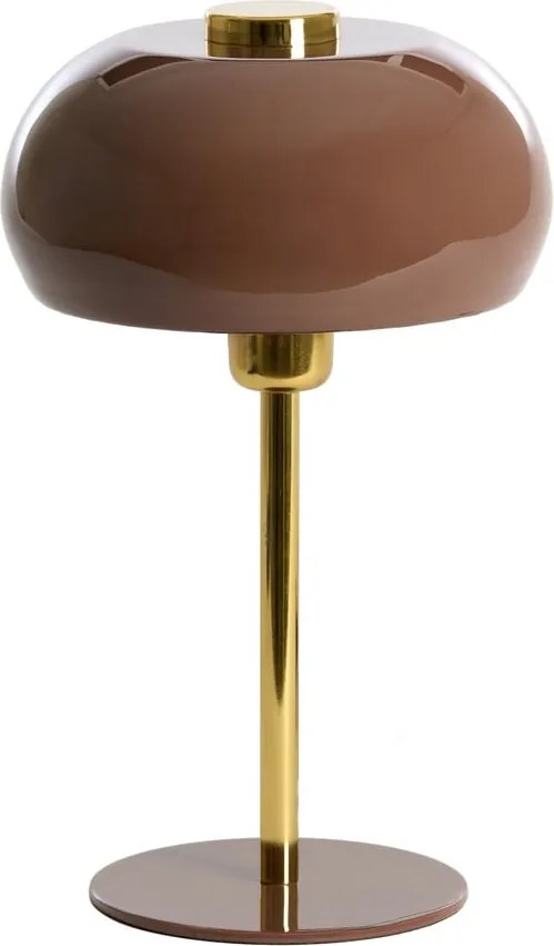 Veioză maro cu abajur din metal (înălțime 34 cm) Surin – Light &amp; Living