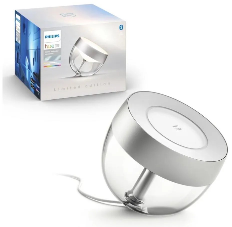 Philips Hue IRIS LED 8,2W 230V lampă de birou RGB reglabilă argintie