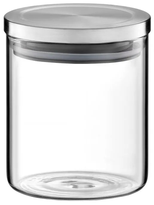 Borcan Sticla 720 ml cu capac Metal Roxy