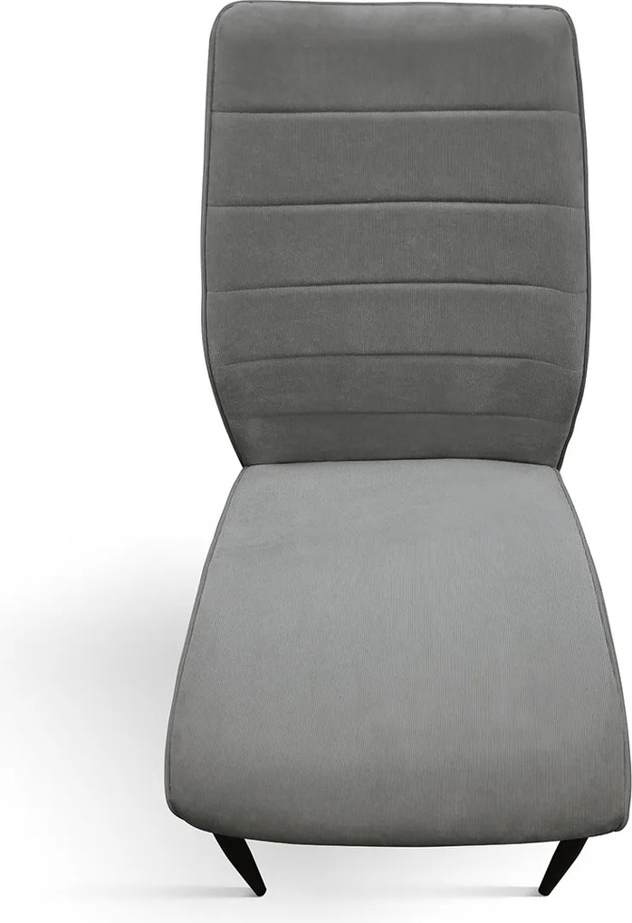 SET 4 Scaune Grig, tesatura, structura metalica - STANDARD - GRI