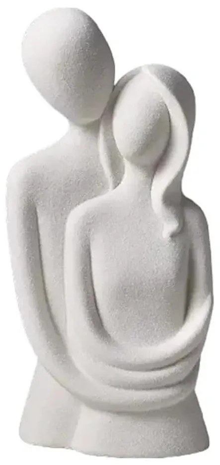 Decorațiune ceramică pentru masă, albă, 21x8,5x10 cm