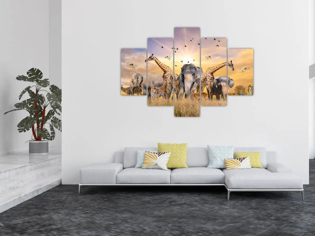 Tablou - Animae din Africa (150x105 cm)