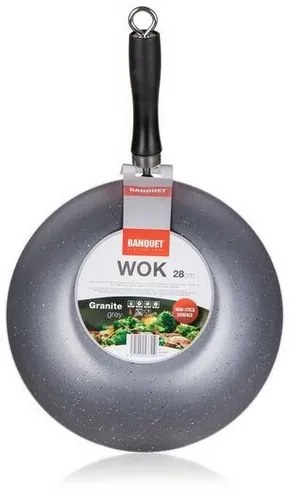 Banquet Tigaie WOK GRANITE Brown, 28 cm