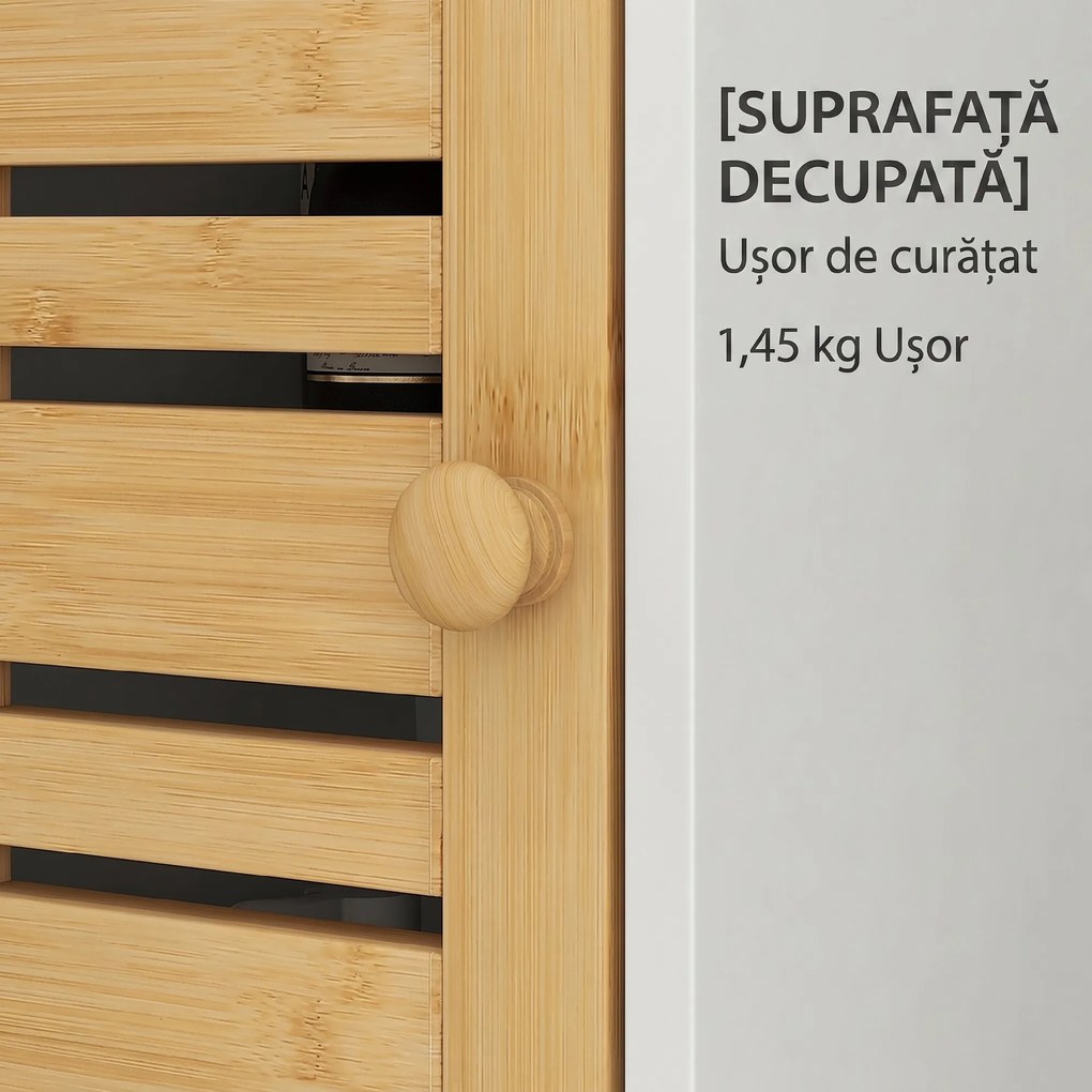 HOMCOM Dulăpior de Baie cu Suport pentru Hârtie Igienică, Dulap Îngust cu Raft Reglabil, 78 cm, Alb | Aosom Romania