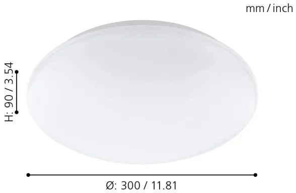 Eglo 33219 - Plafonieră LED RGB GIRON-C LED/17W/230V Ø 30 cm, albă