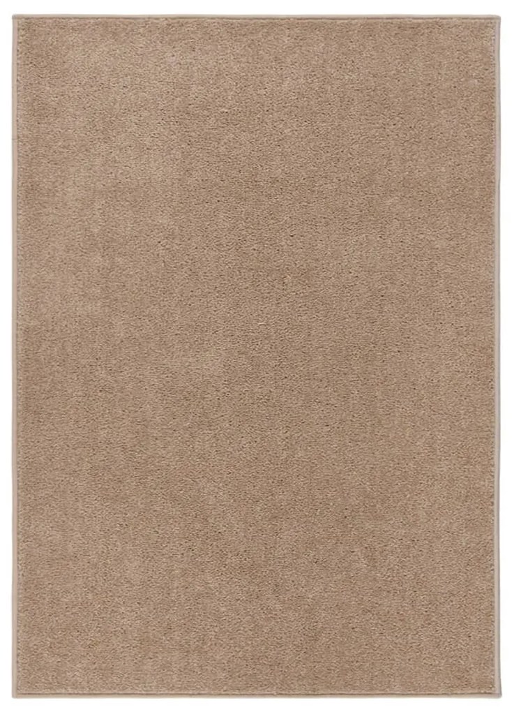 vidaXL Covor cu fire scurte, maro, 120x170 cm