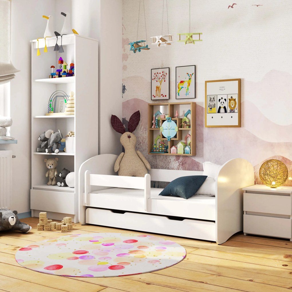 Pat pentru copii Pranshi (Alb) (cu saltea). Promo -28%. 1070769