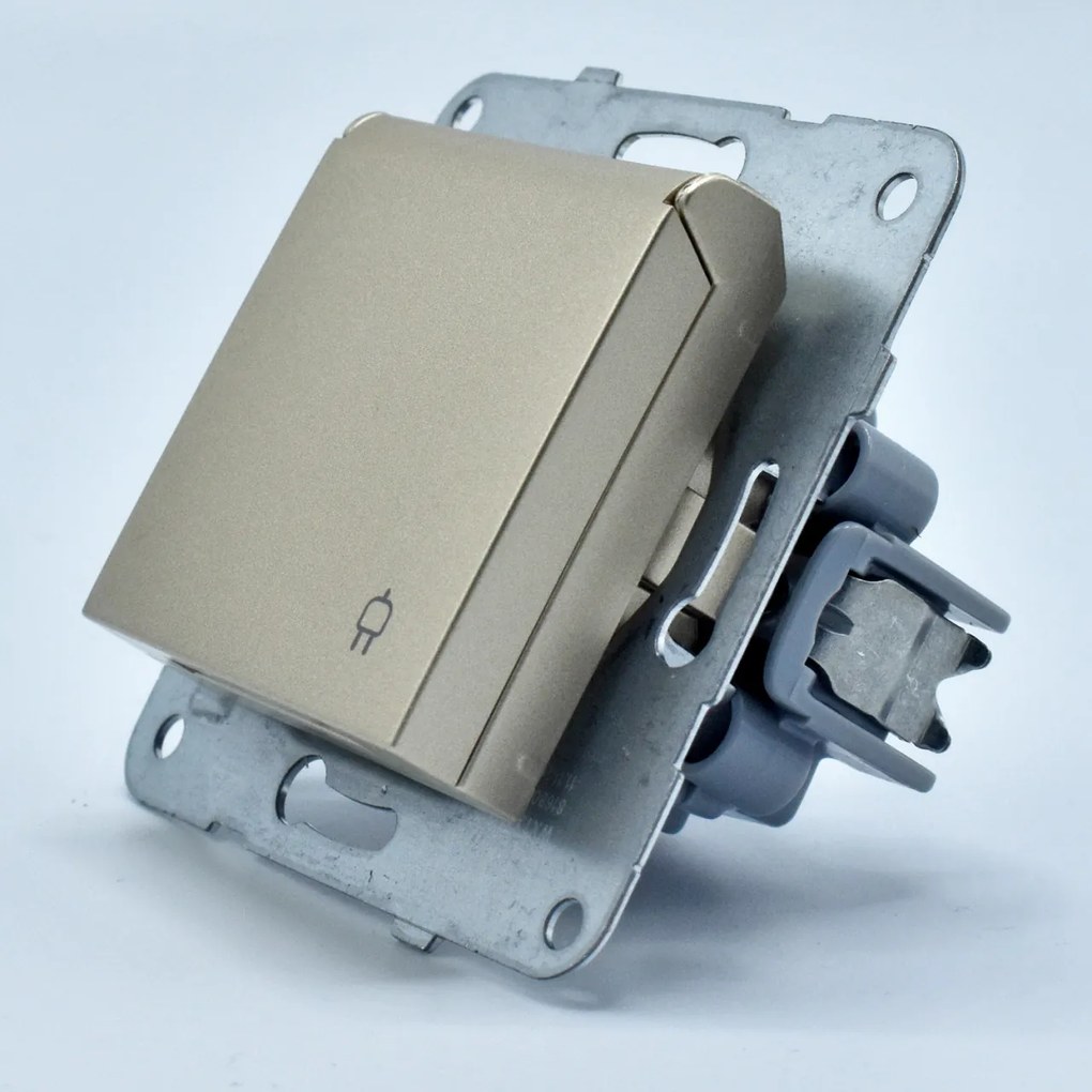 Priza simpla cu capac, 16A, protectie copii, IP20, Bronz, Panasonic Arkedia Slim / Karre Plus