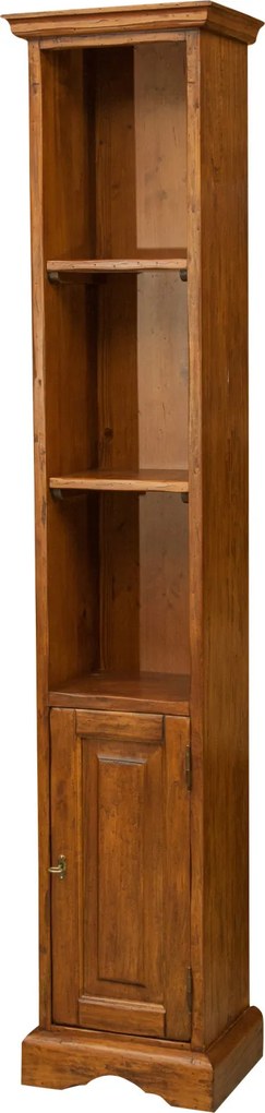 Biblioteca mica, L40 30 H196 cm, nuc antichizat, lemn masiv