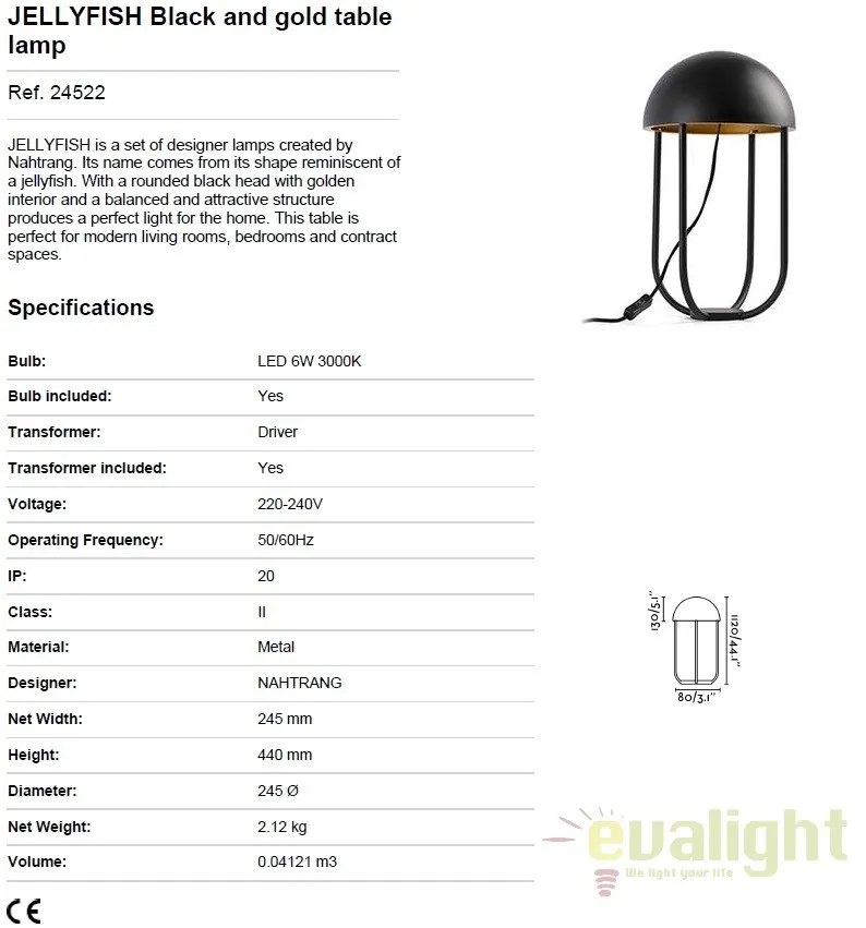 Lampa LED / Veioza design deosebit ELLYFISH 24522
