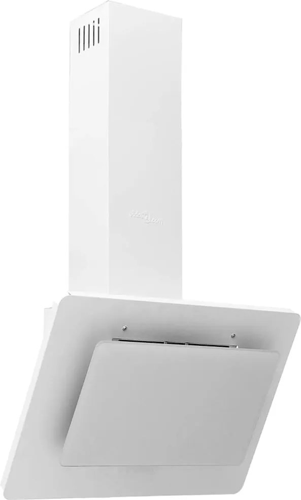 vidaXL Hotă de perete alb 60 cm oțel inoxidabil și sticlă securizată