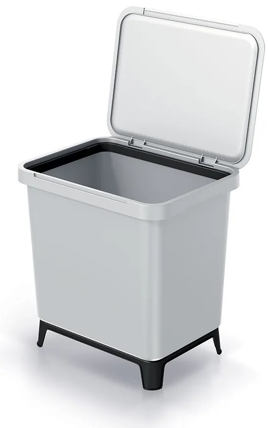 Coș de gunoi, 29 l, gri deschis