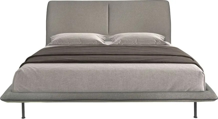 Pat dublu tapitat design LUX Dark grey 180x200cm