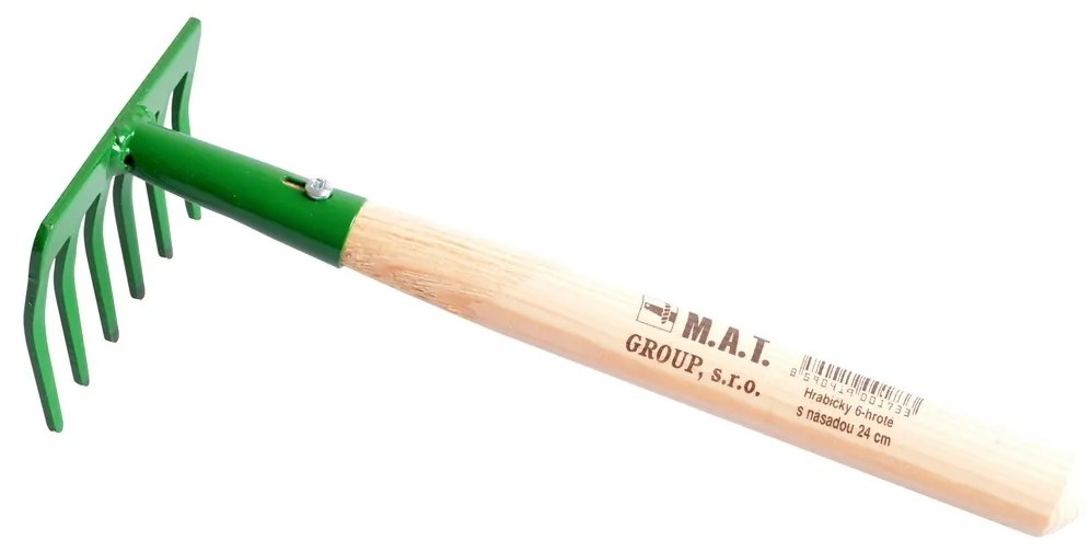 Grebla de grădină cu 6 dinți, 24 cm