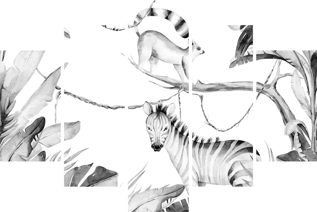 Tablou - Acuarelă Jungla (150x105 cm)