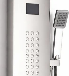 Panel de dus cu hidromasaj din inox Crom