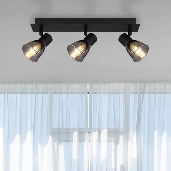 Spot CLAUDE 3xE14/40W/230V negru Globo 54307-3