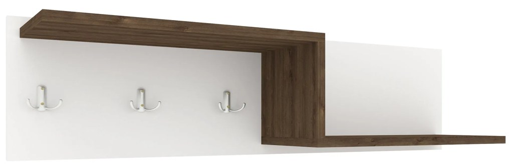 Cuieras Grid, Stejar Bronz/Alb, 100 x 20 x 24 cm