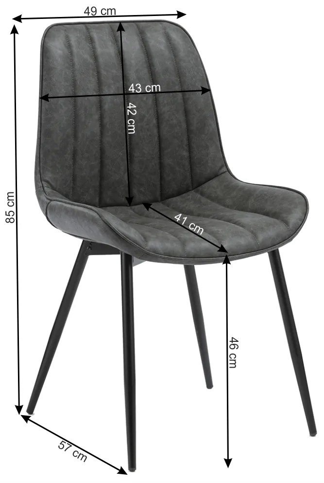 Scaun sufragerie Halana (gri închis). 1016076