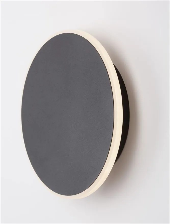 Aplica LED de perete design ambiental CYRCLE 20cm negru