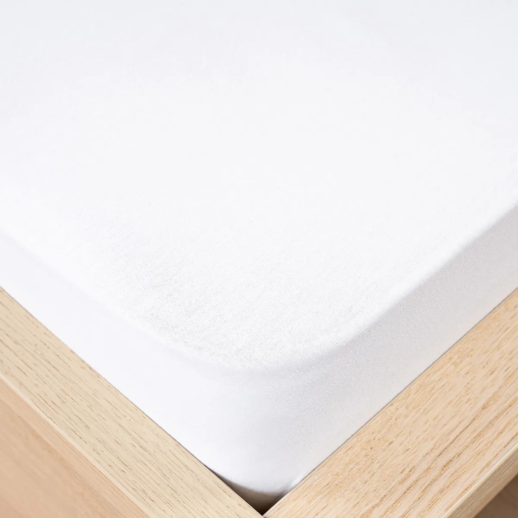 Cearșaf de pat 4Home jersey, alb, 100 x 200 cm