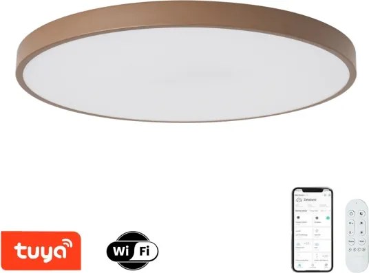 Brilagi-LED Corp de iluminat pentru piscină POOL SMART, LED 100W, 230V, 80 cm, Wi-Fi Tuya + telecomandă, maro