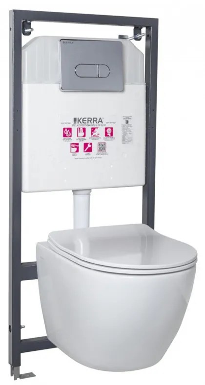 Set rezervor WC suspendat Delos Chrome