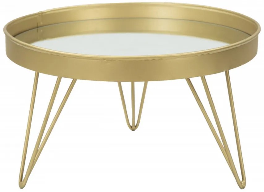 Suport pentru reviste auriu din metal, ∅ 31 cm, Glam Gold Mauro Ferretti