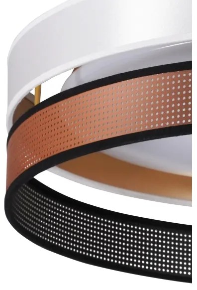 Duolla- Plafonieră LED ROLLER DUO SHINY LED/24W/230V d. 45 cm alb/cupru