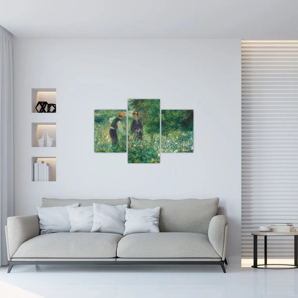 Tablou - Auguste Renoir, Picking Flowers, reproducere (90x60 cm)