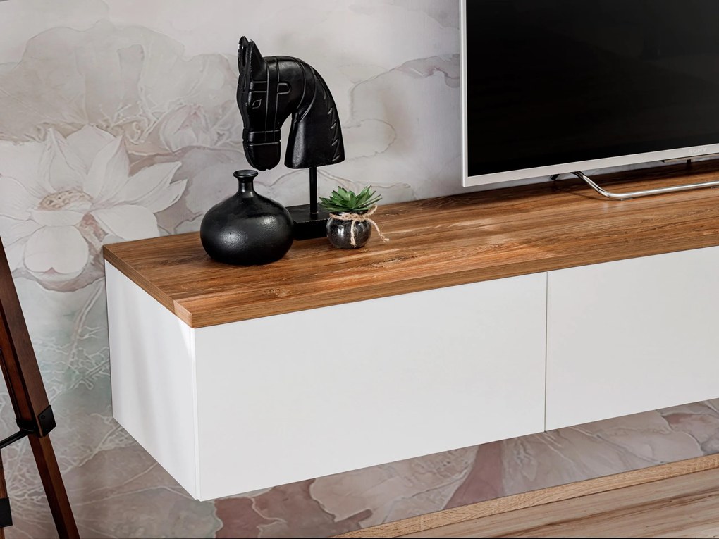 Mobilier living Dalton RSW DL (stejar sterling + alb mat). 1097681