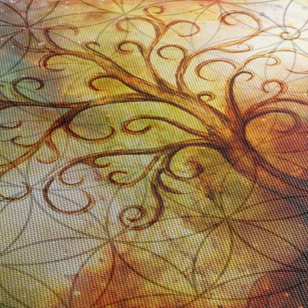 Tablou abstract cu copac (120x50 cm)