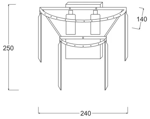 Aplică de cristal Brilagi MOZART 2xE14/40W/230V crom lucios