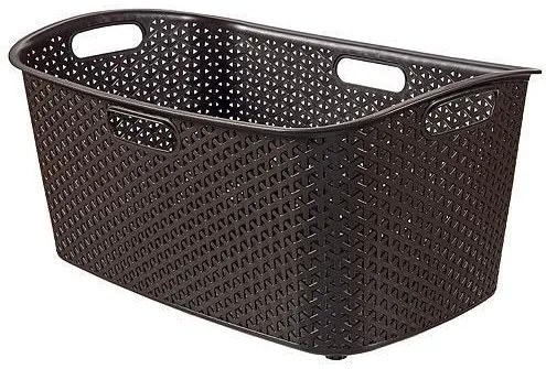 Cos rufe, 4 manere, plastic, maro, 47 L, 60x39x28 cm, Curver