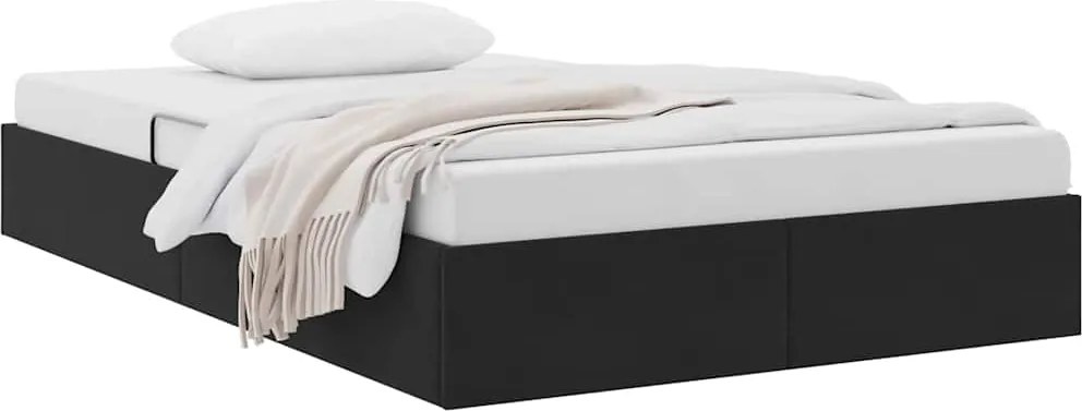 vidaXL Pat cu storage cu headboard Negru 120 x 200 cm Catifea